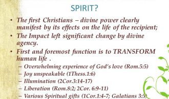 Relationship with the Holy Spirit - Relationship with God