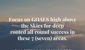 Otakada.org Monday Morning Motivational and Inspirational Quotes and Real Stories for Engaging the Marketplace Series 11 of 52 –Focus on GOALS high above the Skies for deep-rooted all-round success in this 7 (seven) areas.