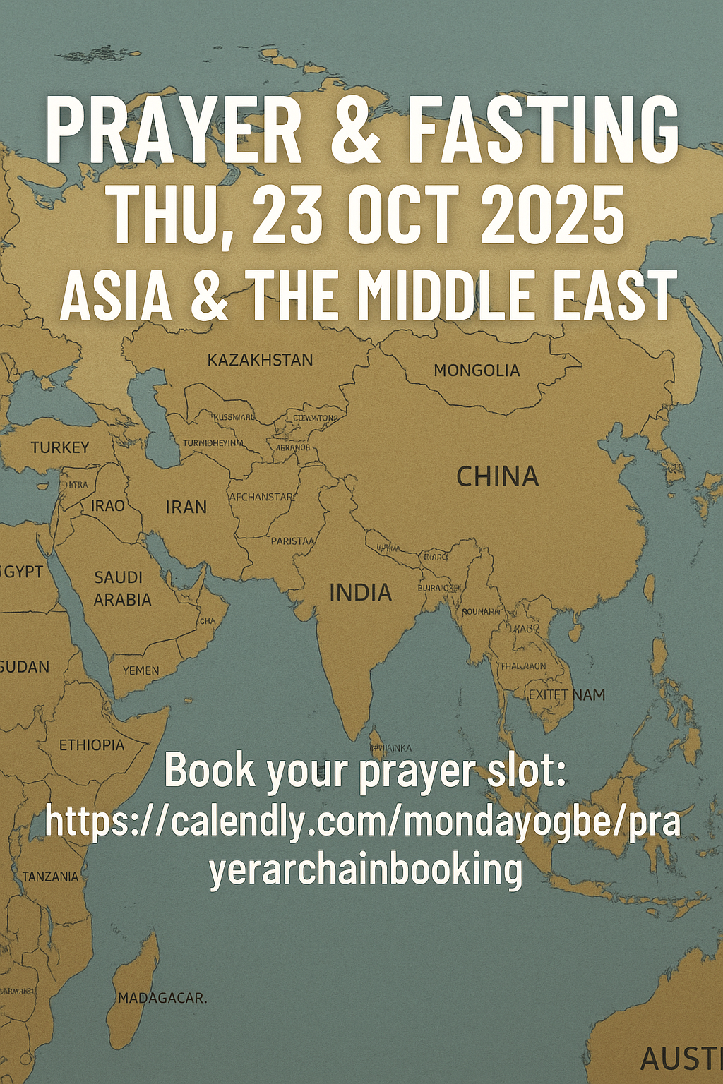 PRAYER & FASTING — THU, 23 OCT 2025 | ASIA & THE MIDDLE EAST