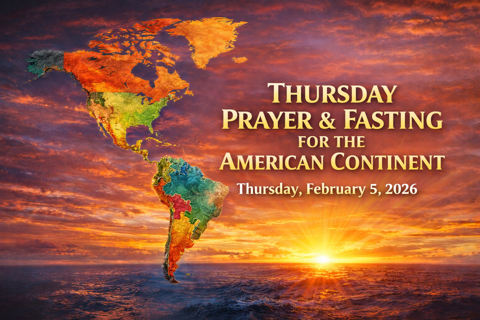 THURSDAY PRAYER & FASTING FOR AMERICAN CONTINENT Thursday, February 5, 2026