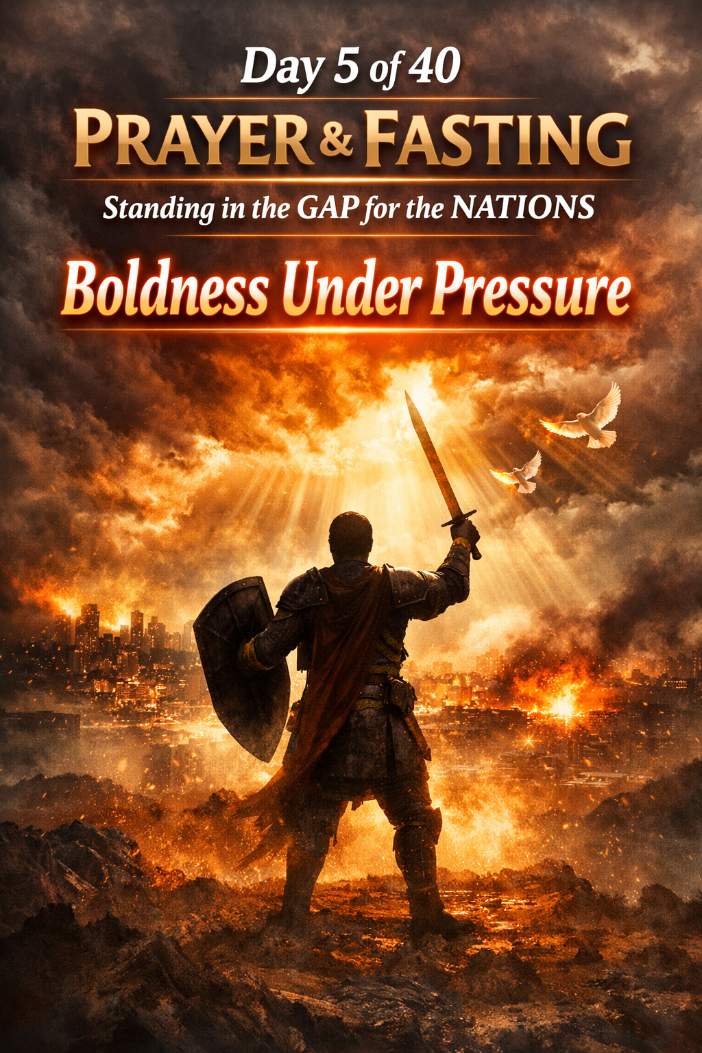 Day 5 of 40 Prayer and Fasting – Standing in the GAP for the NATIONS – Boldness Under Pressure