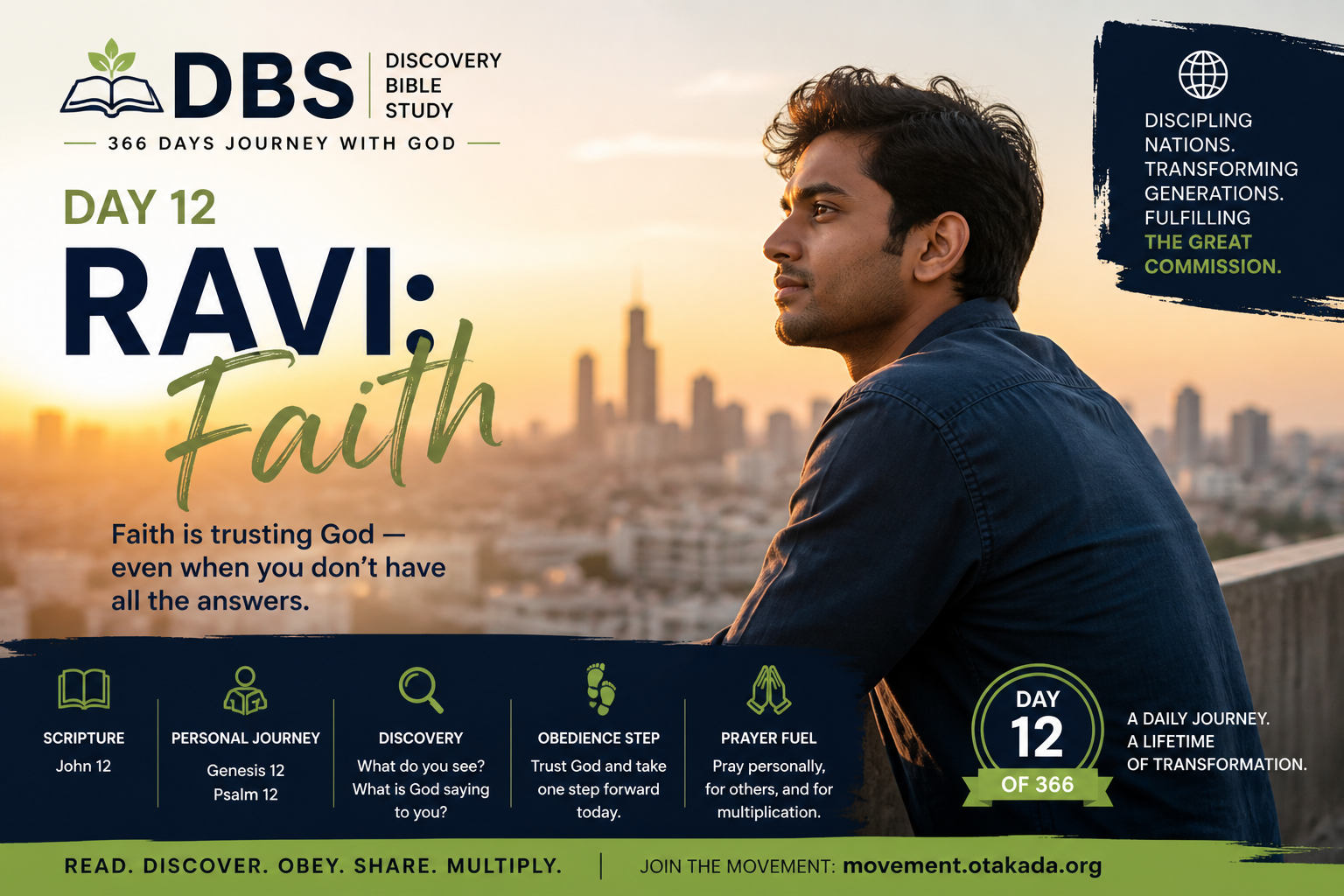 Home - Gods' Eagle Ministries - GEM 154 Today’s Discovery Bible Reading and Prayer 🌍 DAY 12 — Ravi: Faith