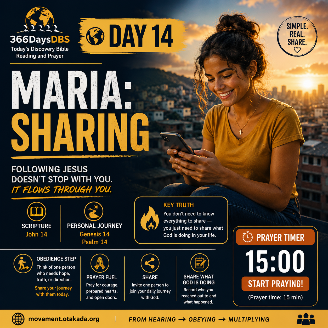 Home - Gods' Eagle Ministries - GEM 151 366DaysDBS · Today’s Discovery Bible Reading and Prayer Day 14 Maria: Sharing