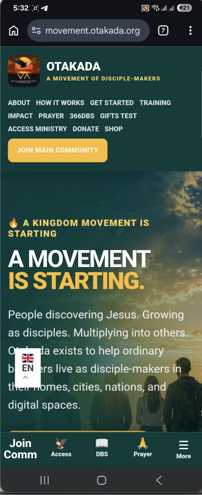 Engage the Movement Anywhere: Discipleship, Prayer & Access Ministry at Your Fingertips 1 Engage the Movement Anywhere: Discipleship, Prayer & Access Ministry at Your Fingertips