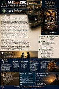 Today's Discovery Bible Reading and Prayer 🌍 DAY 1 — The Suitcase Nobody Claimed - 366DaysDBS 2 Today's Discovery Bible Reading and Prayer 🌍 DAY 1 — The Suitcase Nobody Claimed - 366DaysDBS