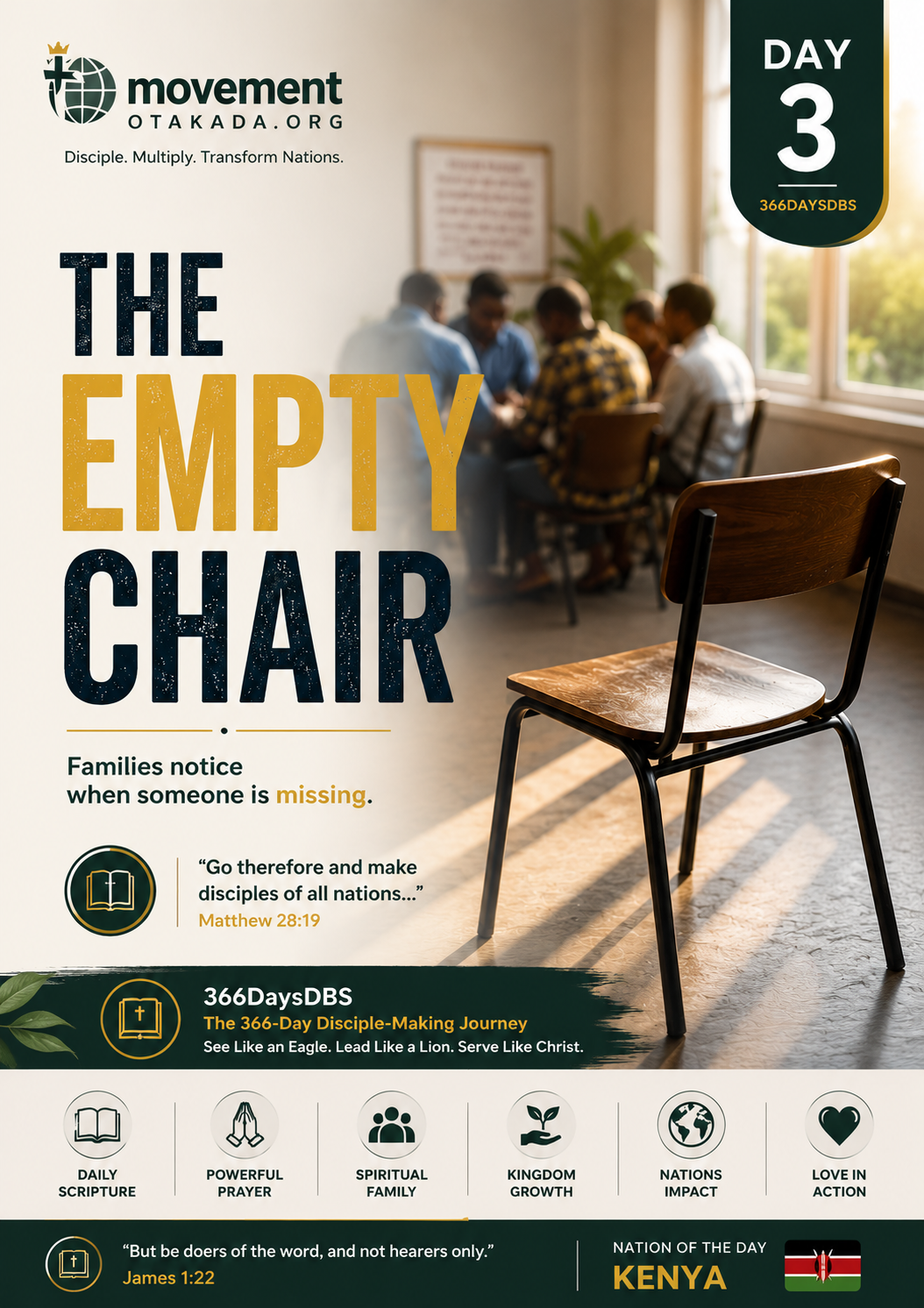 DAY 3 — The Empty Chair 366DaysDBS: The 366-Day Disciple-Making Journey 5 DAY 3 — The Empty Chair 366DaysDBS: The 366-Day Disciple-Making Journey