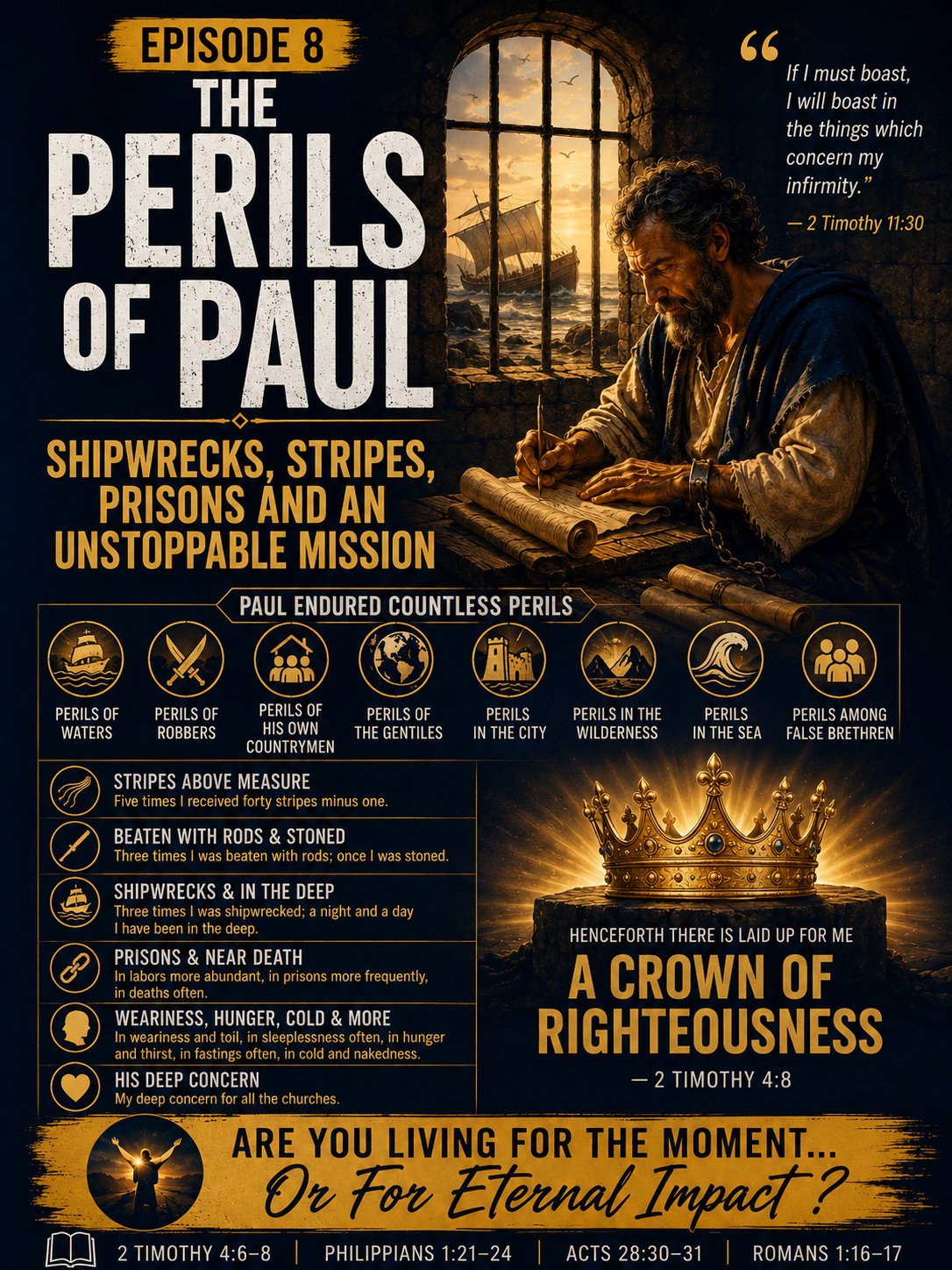 EPISODE 8 THE PERILS OF PAUL Shipwrecks, Stripes, Prisons and an Unstoppable Mission