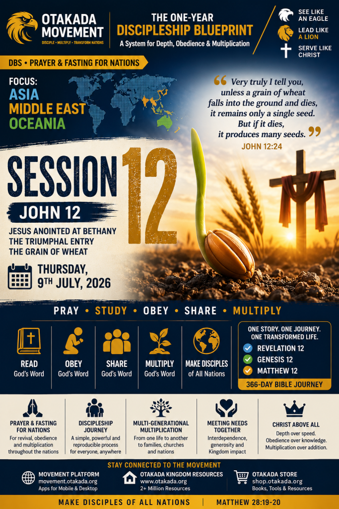DBS SESSION 12 FEEDBACK - John 12 — The Grain of Wheat That Must Die 2 DBS SESSION 12 FEEDBACK - John 12 — The Grain of Wheat That Must Die