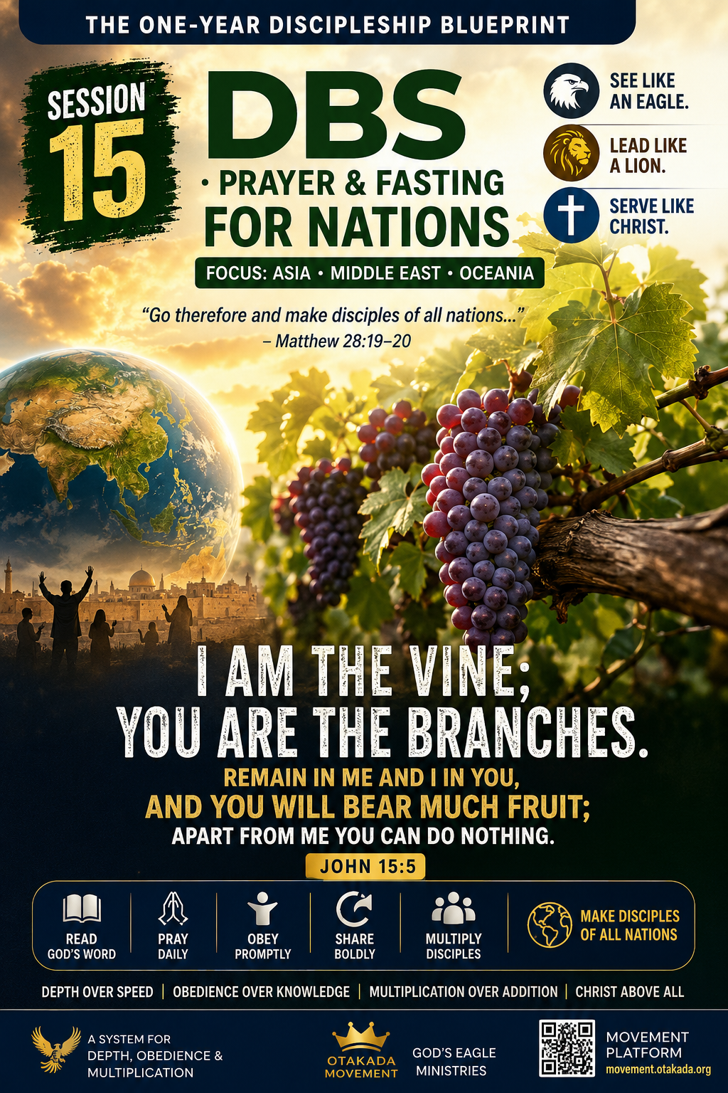 THE ONE-YEAR DISCIPLESHIP BLUEPRINT SESSION 15 DBS &bull; PRAYER & FASTING FOR NATIONS